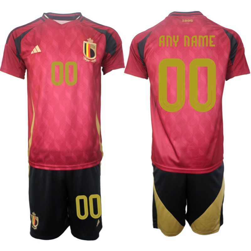 Men 2024-2025 Season Belgium home red customized Soccer Jersey->->Custom Jersey